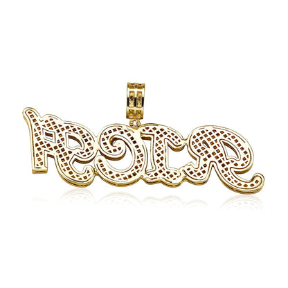 Multi-Layer Baguette Custom Letter Pendant - Different Drips