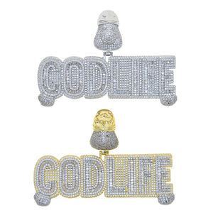 Baguette God Life Pendant - Different Drips