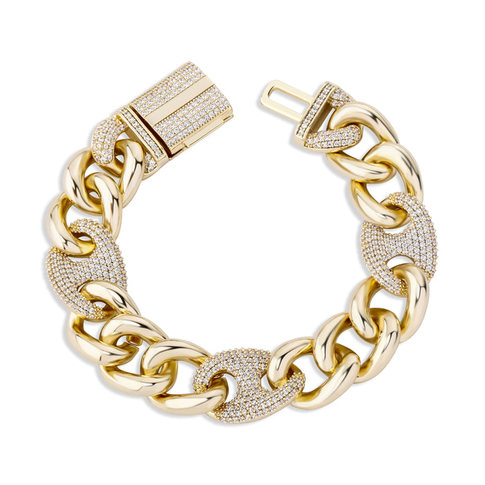 16mm Mariner Cuban Link Bracelet - Different Drips