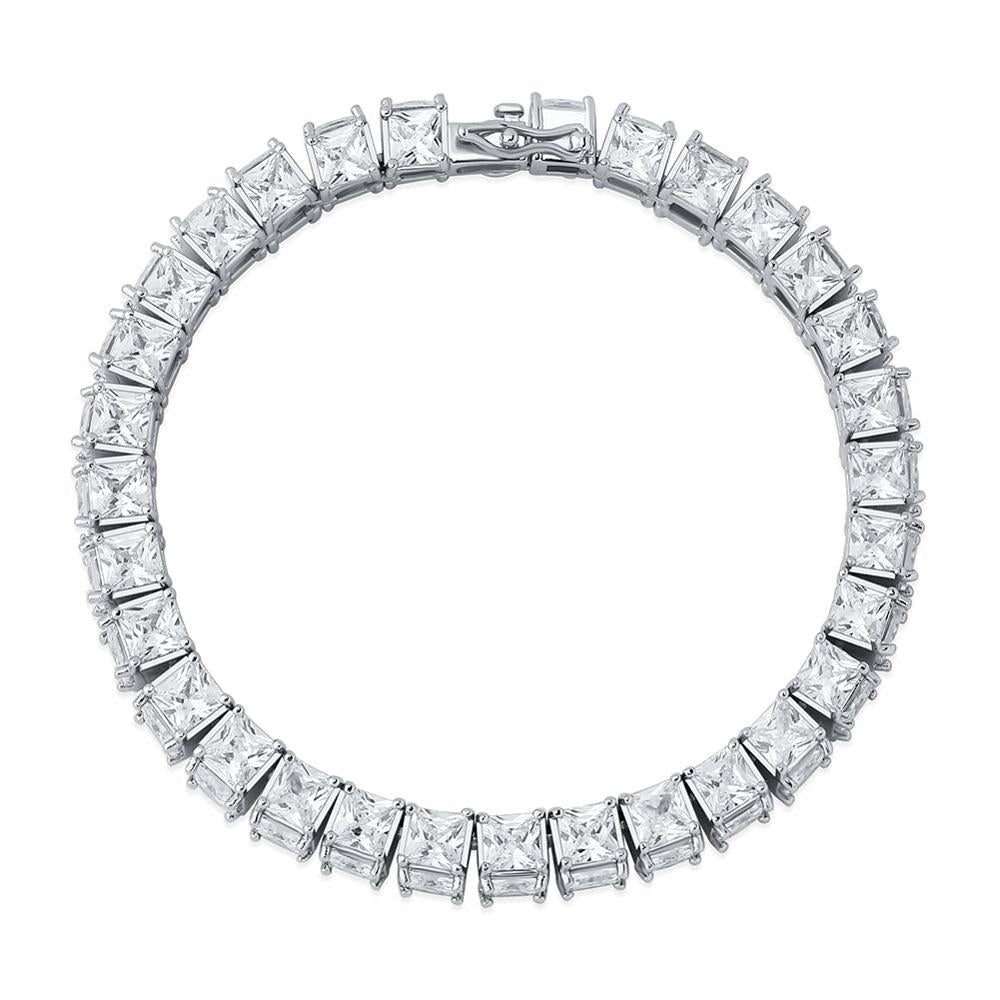 6-8mm Square-Cut Tennis Bracelet - Different Drips