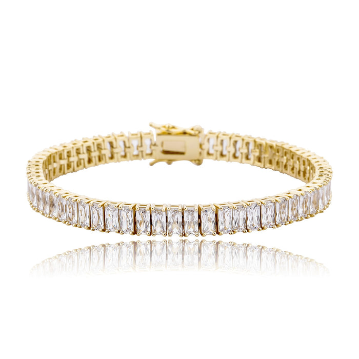 8mm Vertical Baguette Tennis Bracelet - Different Drips