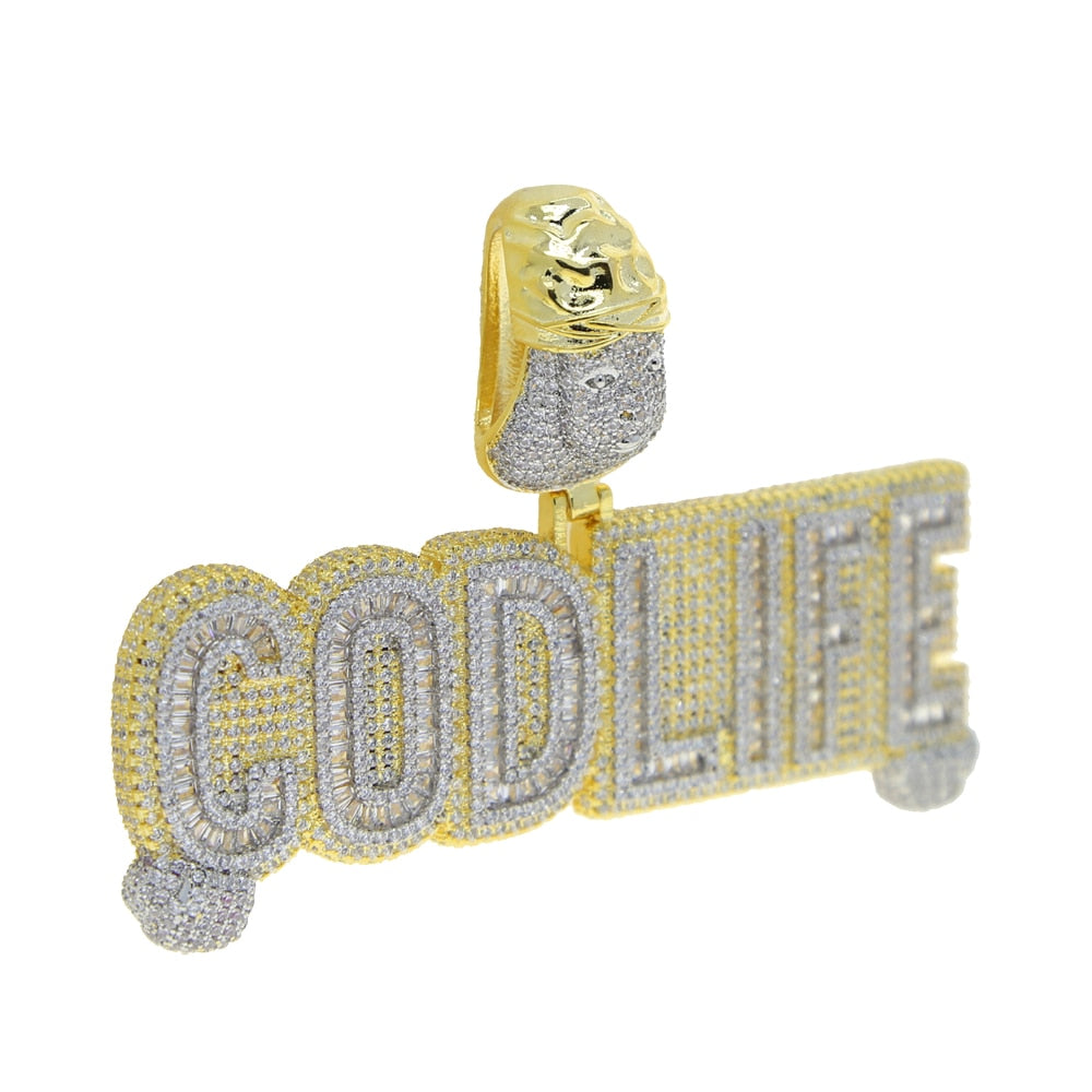 Baguette God Life Pendant - Different Drips