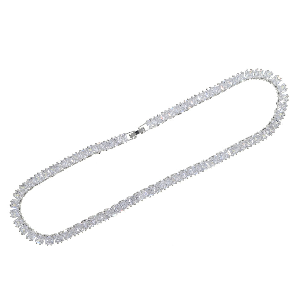 Women's 5mm Princess Cut Tennis Choker - Different Drips