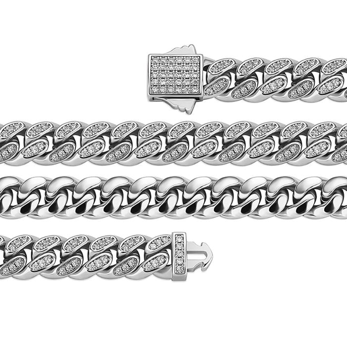 8mm Miami Cuban Link Chain - Different Drips