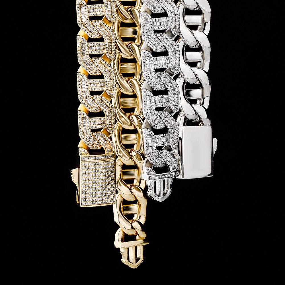 16mm Baguette Mariner Link Chain - Different Drips