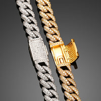 Thumbnail for 10mm VVS Moissanite & S925 Miami Cuban Link Chain - Different Drips