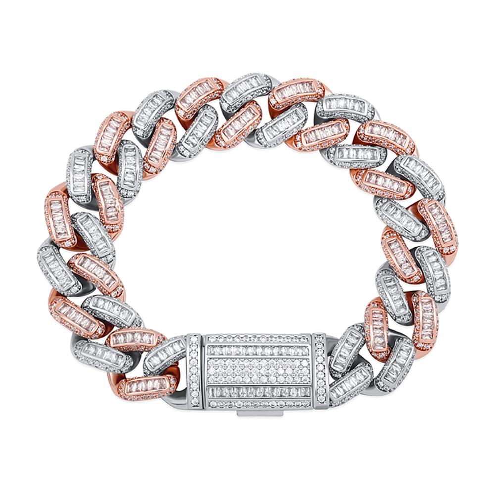 16mm Baguette Cuban Bracelet - Different Drips