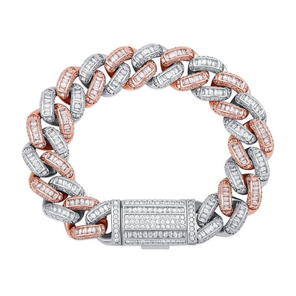 16mm Baguette Cuban Bracelet - Different Drips