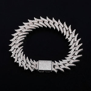 18mm Iced Out Spiked Cuban Bracelet - Different Drips