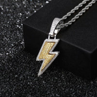 Thumbnail for Iced Out Lightning Bolt Pendant - Different Drips