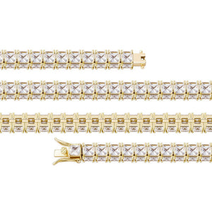 6-8mm Square-Cut Tennis Bracelet - Different Drips