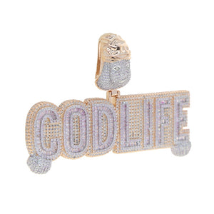 Baguette God Life Pendant - Different Drips