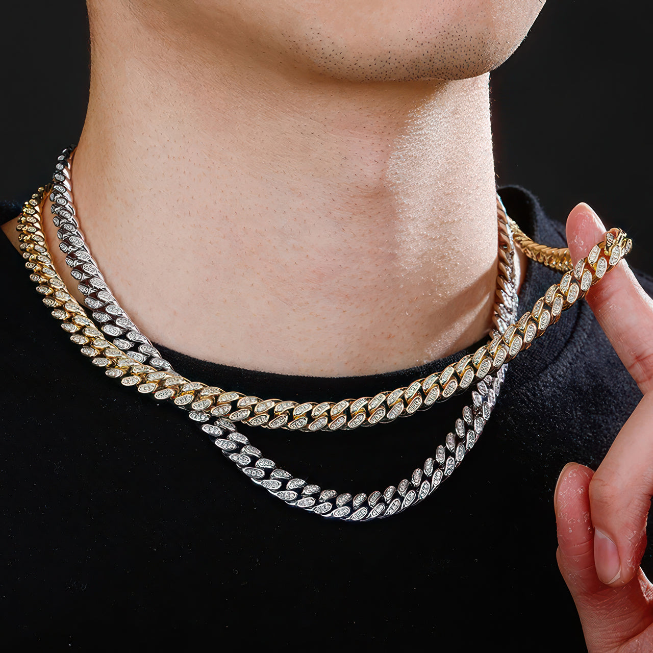 8mm Miami Cuban Link Chain - Different Drips