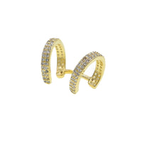 Thumbnail for S925 Women's Double Huggie Earrings - Different Drips