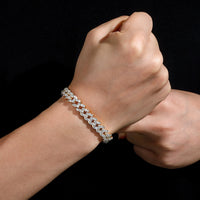 Thumbnail for 8mm Iced Prong Cuban Link Bracelet - Different Drips
