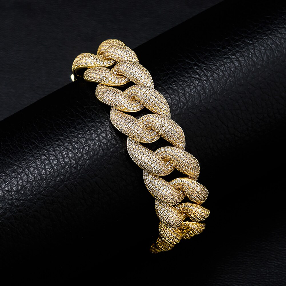 18mm Pave Cuban Bracelet - Different Drips