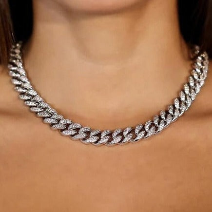 Women's 12mm Miami Cuban Necklace - Different Drips