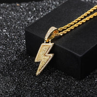 Thumbnail for Iced Out Lightning Bolt Pendant - Different Drips