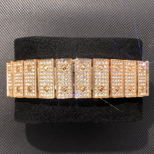 Iced Square Roman Numeral Watch - Different Drips