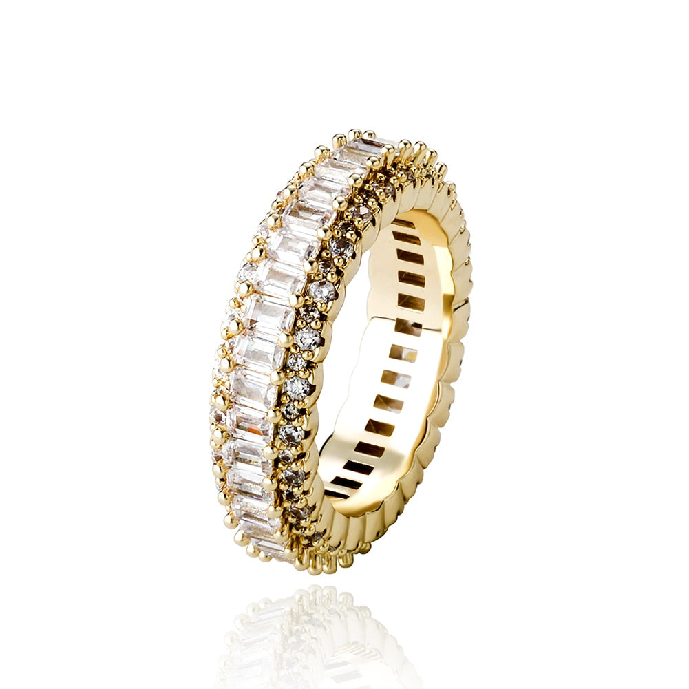 6mm Layered Baguette Ring - Different Drips