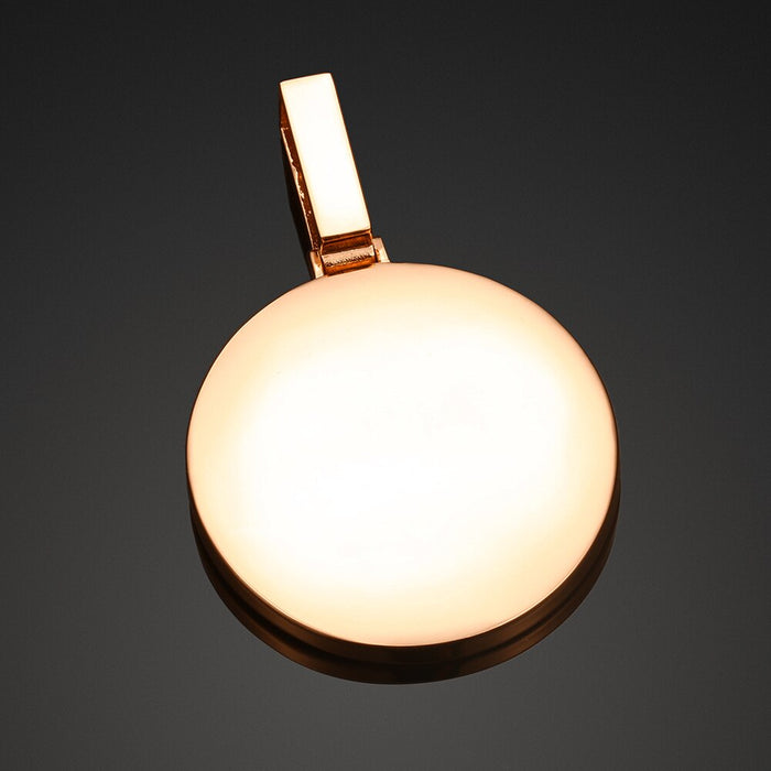 Medium Circle Custom Photo Pendant - Different Drips