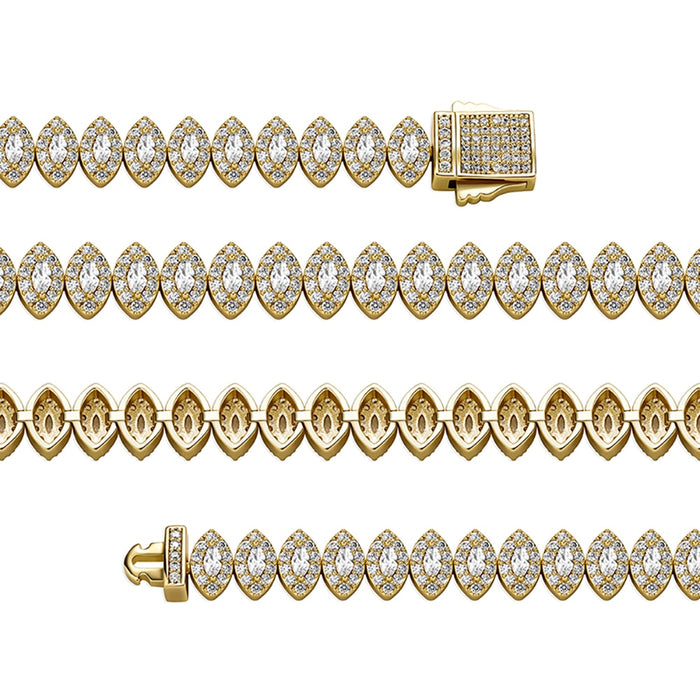 8mm Iced Out Rhombus Bracelet - Different Drips