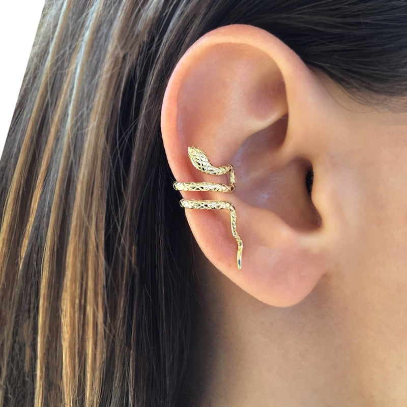 S925 Women's Snake Huggie Earrings - Different Drips