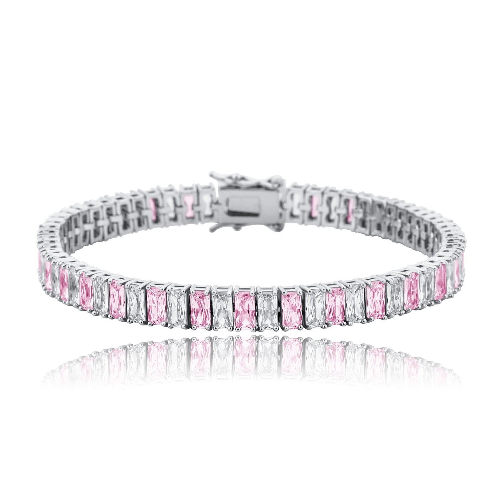 8mm Vertical Baguette Tennis Bracelet - Different Drips
