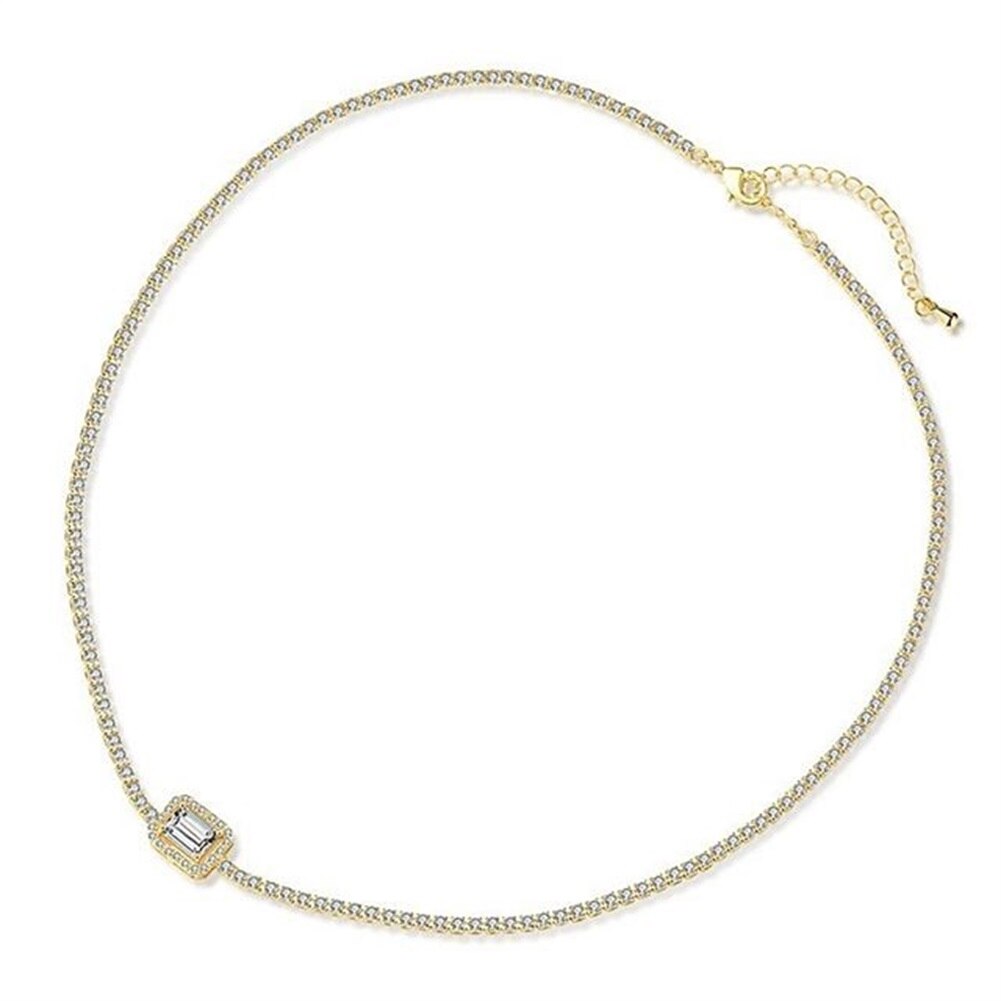 Women's Single Gem Stationed Tennis Necklace - Different Drips