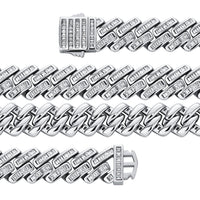 Thumbnail for 12mm Baguette Prong Cuban Link Bracelet - Different Drips