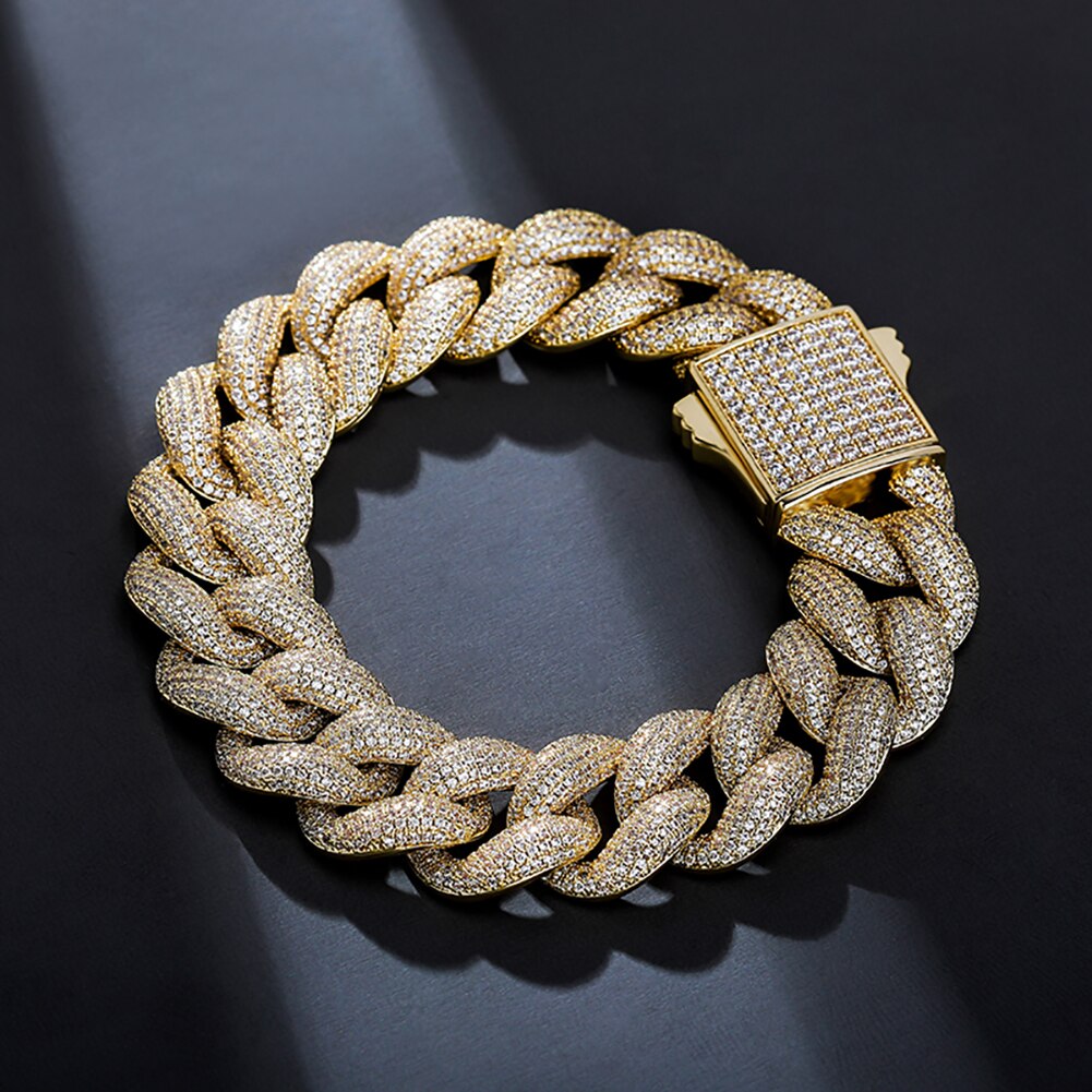 18mm Pave Cuban Bracelet - Different Drips