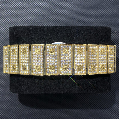 Iced Square Roman Numeral Watch - Different Drips