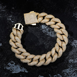 18mm Pave Cuban Bracelet - Different Drips