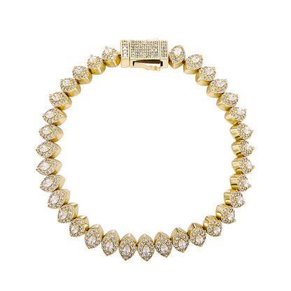 8mm Iced Out Rhombus Bracelet - Different Drips