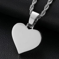 Thumbnail for Small Iced Heart Custom Photo Pendant - Different Drips