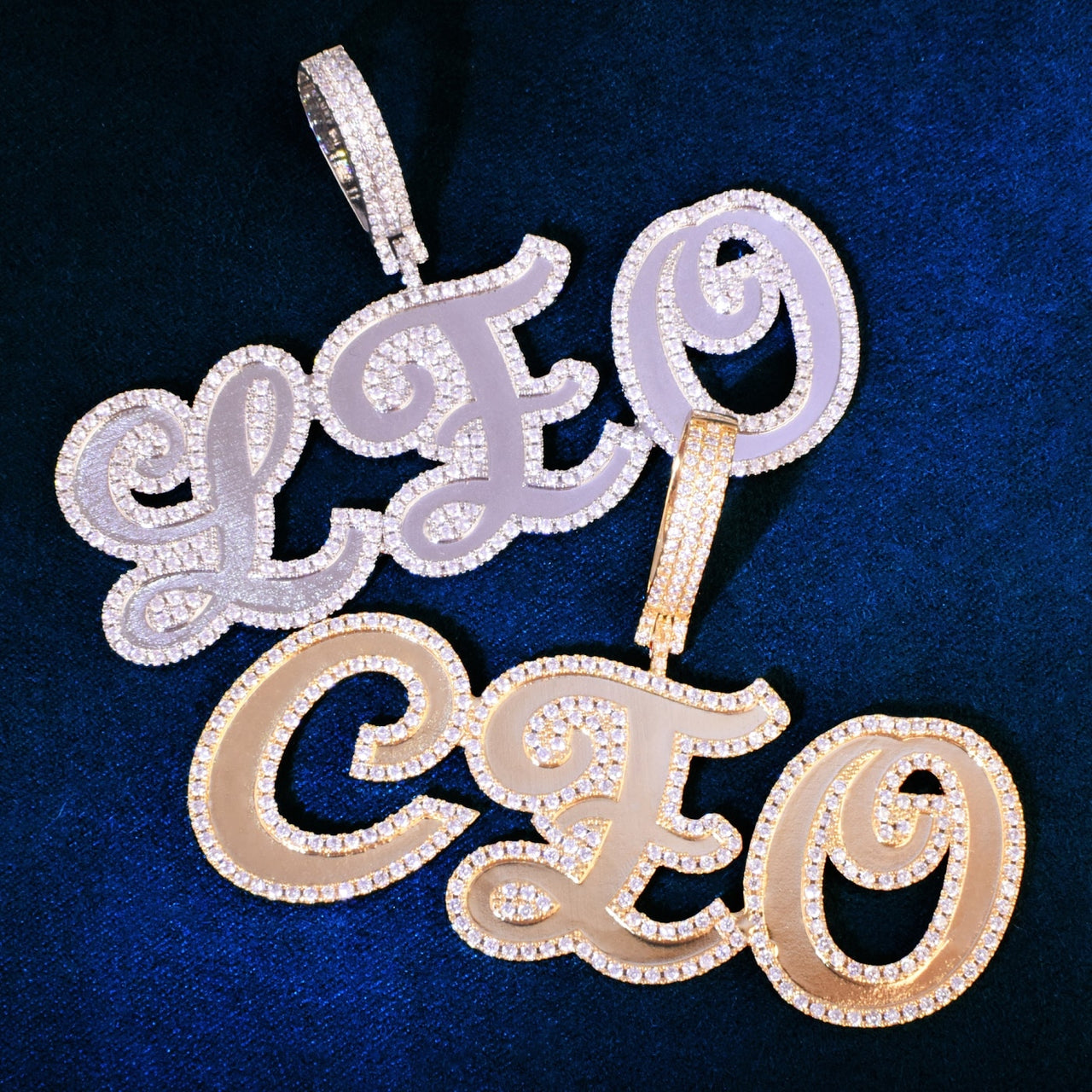 Solid Inline Custom Letter Pendant - Different Drips