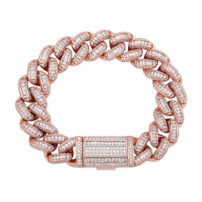 16mm Baguette Cuban Bracelet - Different Drips