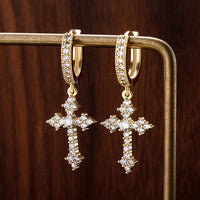 Thumbnail for Spiked Cross Hoop Earrings - Different Drips