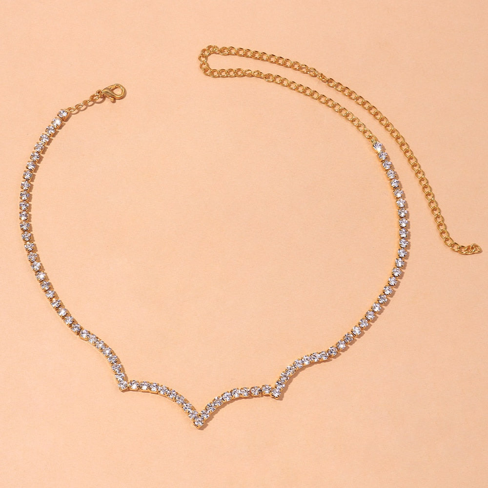 Women's Wavy Tennis Necklace - Different Drips