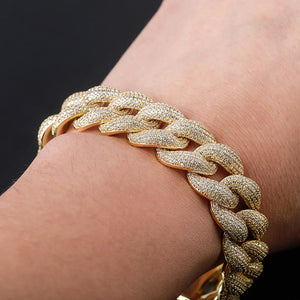 18mm Pave Cuban Bracelet - Different Drips