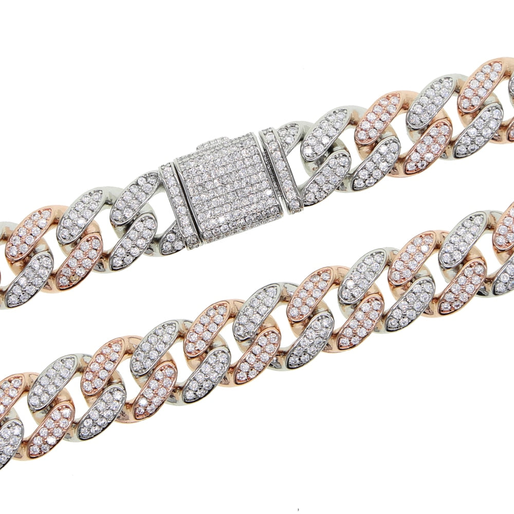 Women's 12mm Miami Cuban Necklace - Different Drips