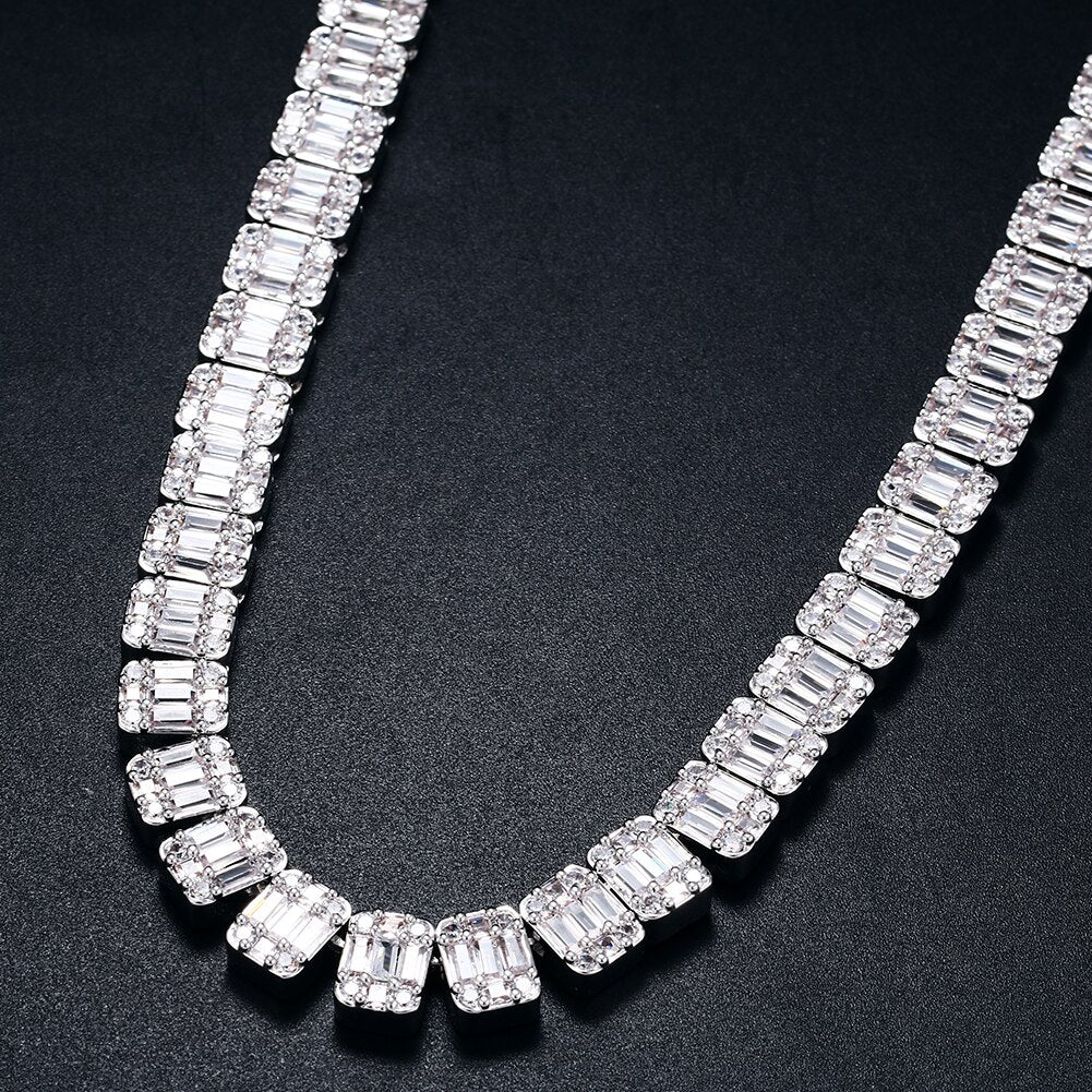 8mm Baguette Tennis Chain – Different Drips