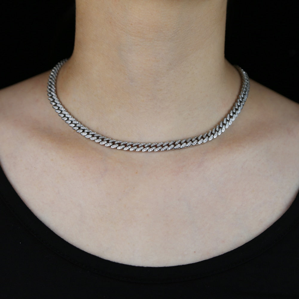 Women's 6mm Iced Cuban Necklace - Different Drips