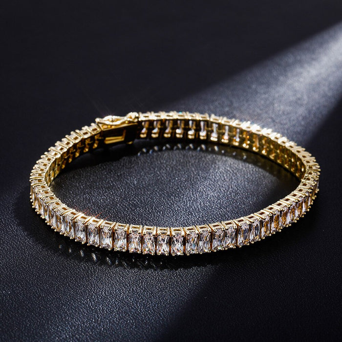 8mm Vertical Baguette Tennis Bracelet - Different Drips