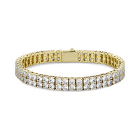 Thumbnail for 3-4mm Double Row Round-Cut Tennis Bracelet - Different Drips