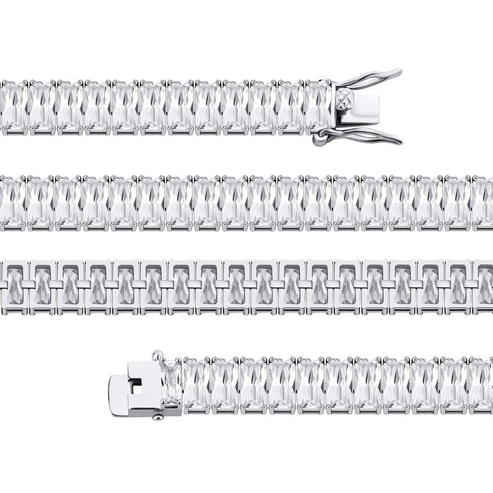 8mm Vertical Baguette Tennis Bracelet - Different Drips