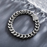 Thumbnail for 10-12mm Solid Iced Clasp Miami Cuban Bracelet - Different Drips