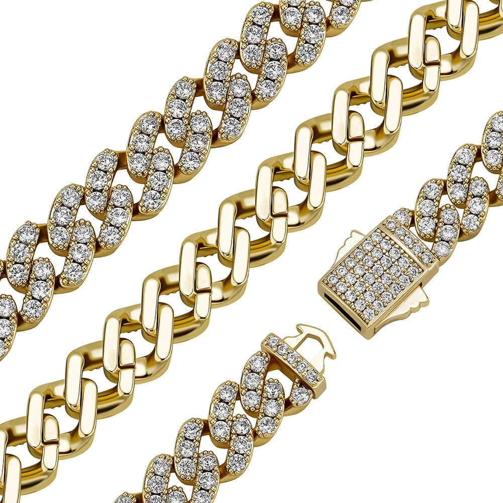 9mm Iced Out Cuban Bracelet - Different Drips