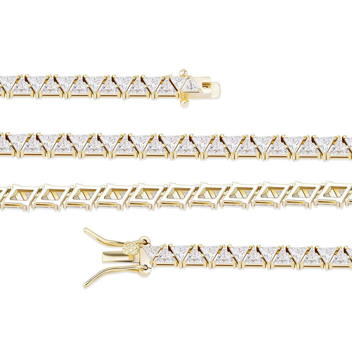 5mm Triangle-Cut Tennis Bracelet - Different Drips