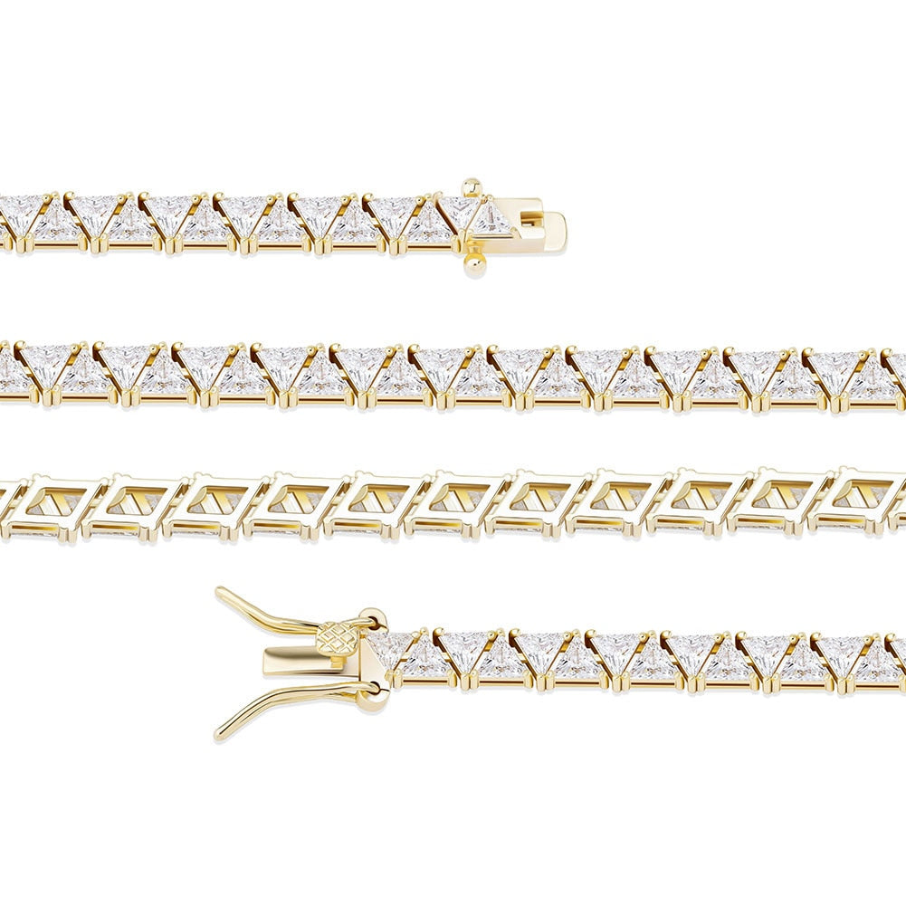 5mm Triangle-Cut Tennis Bracelet - Different Drips